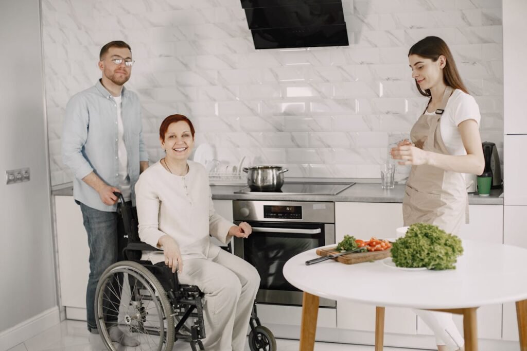 A Happy Family in the Kitchen Smiling at the Camera